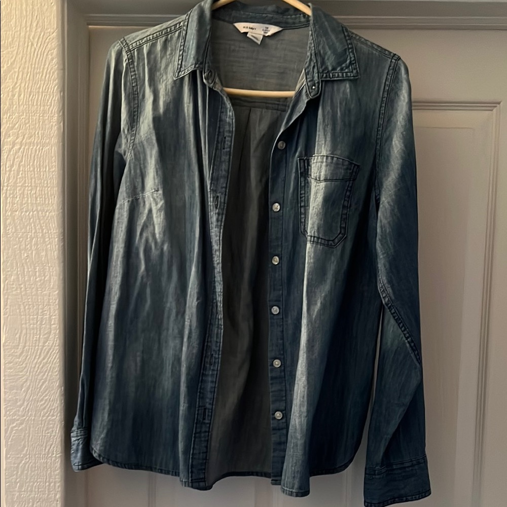 Denim Button-Up Shirt